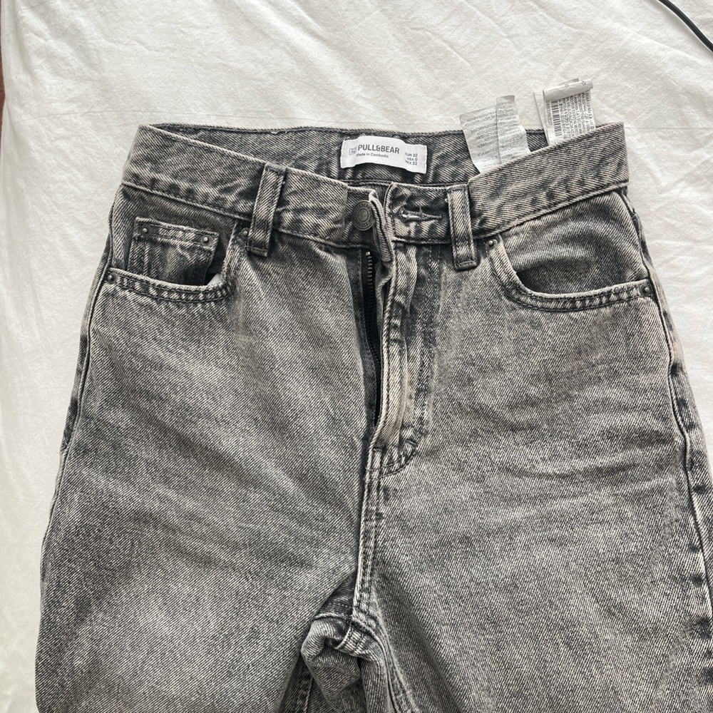 Pull&Bear Women's Gray Relaxed Jeans